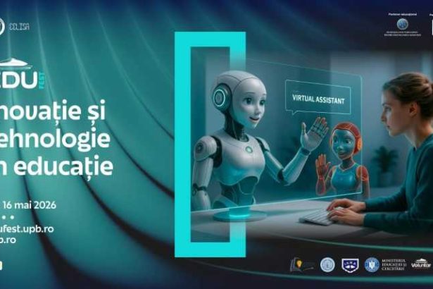 Profesorii din Romania confruntandu se cu inteligenta artificiala Programul EDUFEST 2026 Centrul Universitar Pitesti