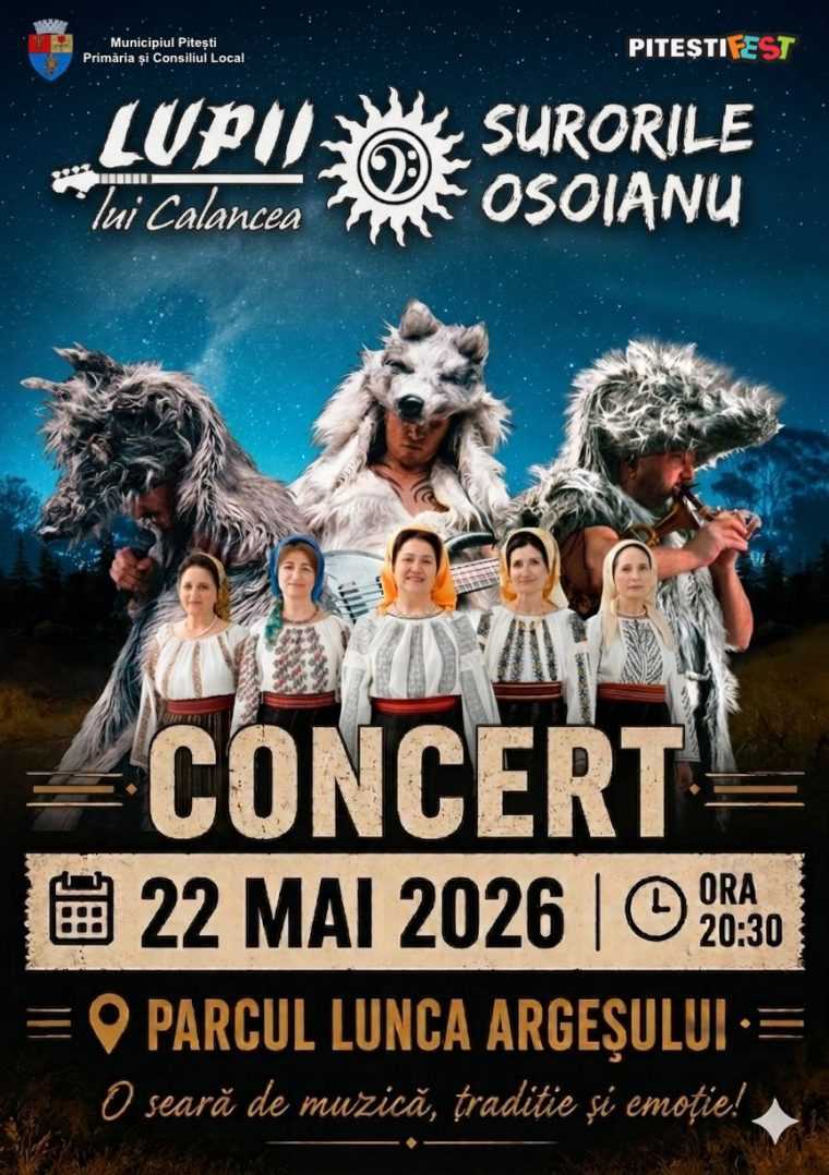 Spectacol cu Lupii lui Calancea si Surorile Osoianu de Zilele Pitestiului