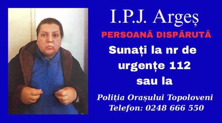 femeie din arges disparuta ati vazut o