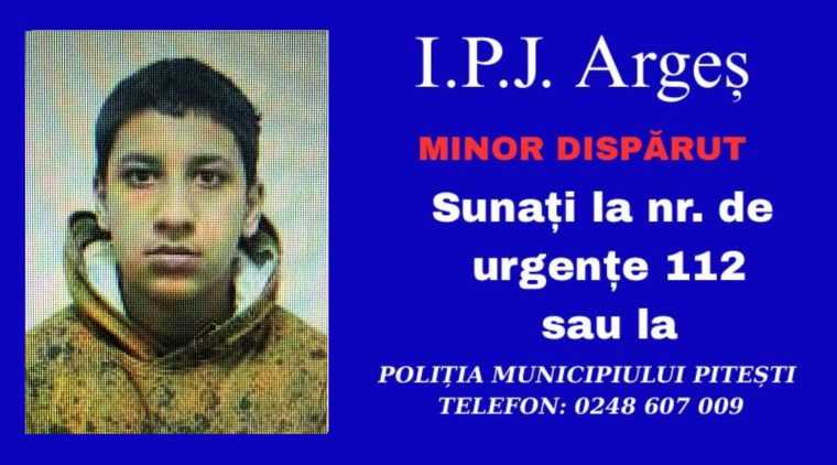 Adolescent din Pitest in cautare de catree politie
