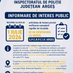 Anunt din partea Politiei Arges referitor la testarea pentru permisile auto