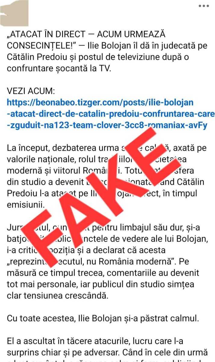 Atentie Stiri false Cum este folosit numele lui Ilie Bolojan intr o campanie de dezinformare