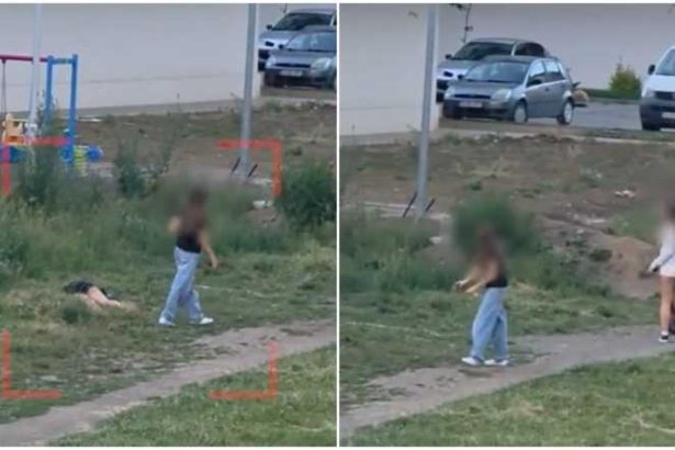 Imagini care au generat ingrijorare pe internet O adolescenta s a prabusit pe strada iar prietenele ei au plecat fara sa ceara ajutor