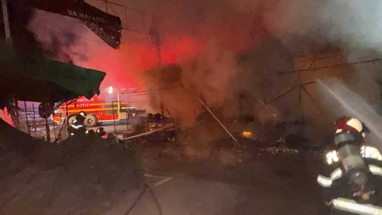 Incendiu la magazia CNCD
