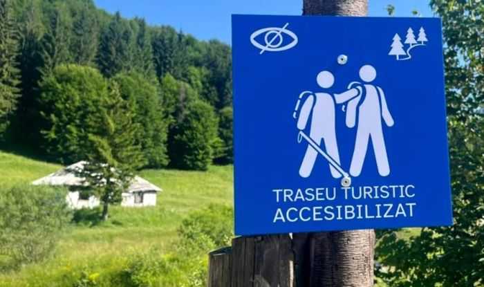 Premier in Romnia primul traseu montan pentru persoanele nevazatoare a fost inaugurat in Masivul Ciucas