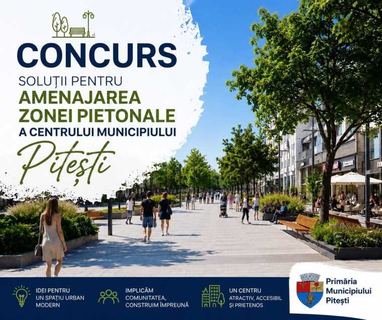 Se cauta solutii pentru revitalizarea strazii pietonale din centrul Pitestiului