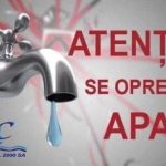 Se intrerupe furnizarea apei la Stefanesti Care sunt strazile afectate