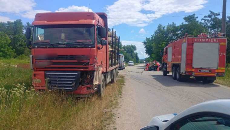 Accident in comuna Aninoasa O persoana a fost preluata de ambulanta