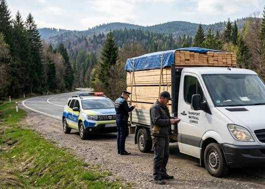 Arges Capturat transportand cherestea ilegala Care a fost amenda