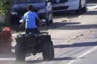Arges Pe sosea cu ATV ul dar fara permis