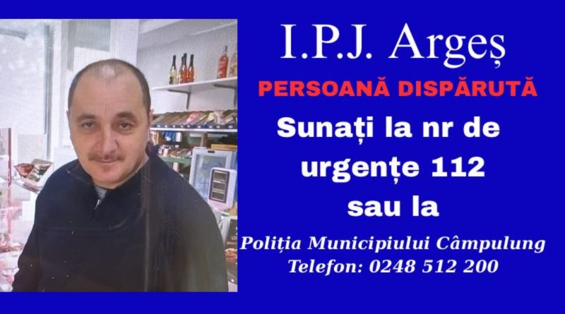 Barbat din Schitu Golesti disparut de acasa