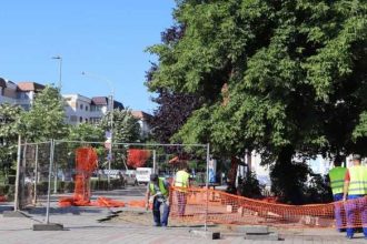 Conducta de apa avariata in Mioveni