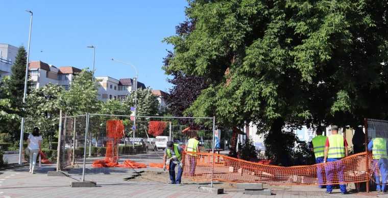Conducta de apa avariata in Mioveni