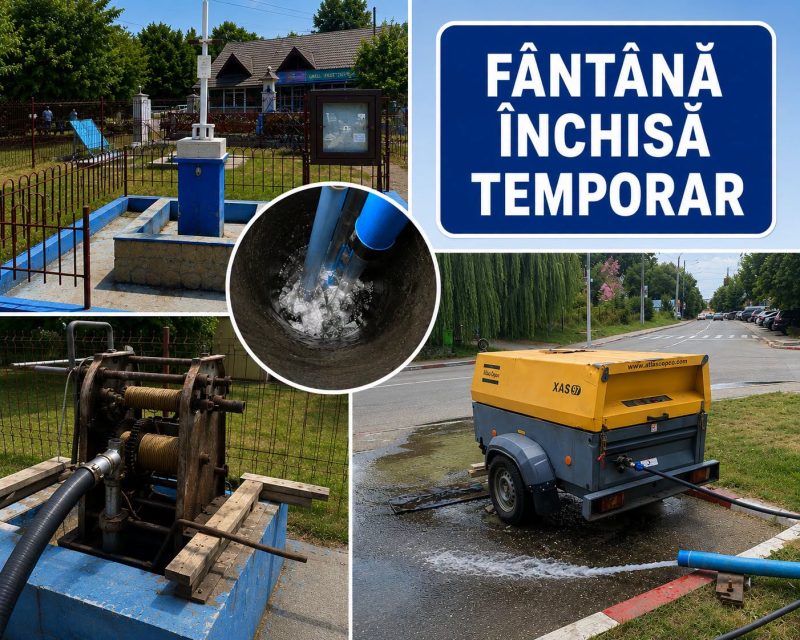 Fantana temporar inchisa la Mioveni
