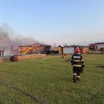Incendiu la o hala de furaje in zona Conasu Iacob comuna Albota