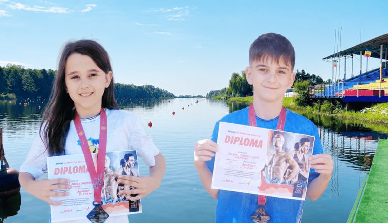 Maria Albu si Robert Balan din Pitesti medalati cu aur la concursul Budeasa SwimRun