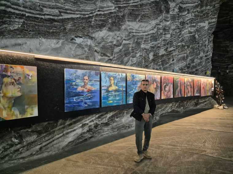 Pictorul din Pitesti Sorin Dumitrescu Mihaiesti a expus la Salina Ocnele Mari