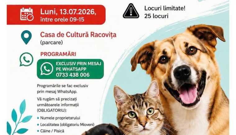 campanie gratuita de sterilizare a animalelor de companie in mioveni