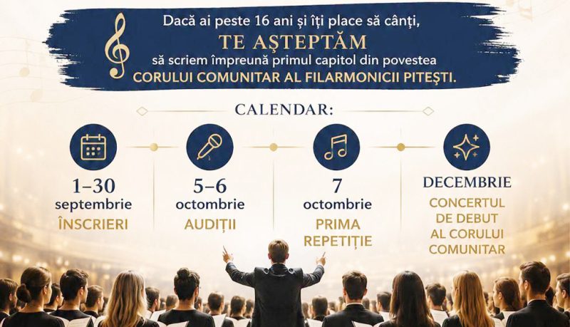 Filarmonica Pitestii va infiinta un Cor Comunitar Inscrierile vor incepe in septembrie