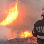Incendiu in apropierea garii din Bacau Liniile electrice au fost deconectate pentru interventia pompierilor