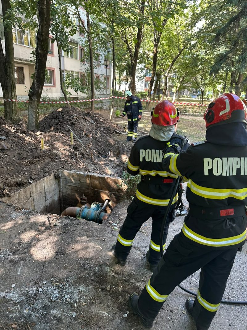 Pitesti Conducta de gaz rupte in timpul unor lucrari