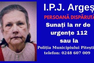 dispare de o saptamana femeie de 58 de ani din pitesti cautata de politie