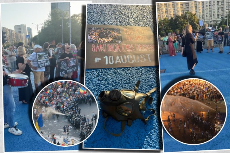 opt ani de la 10 august protest in piata victoriei pentru a comemora violenetele din 2018
