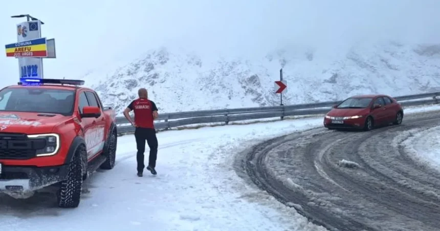 Iarna a lovit puternic la munte în Argeș